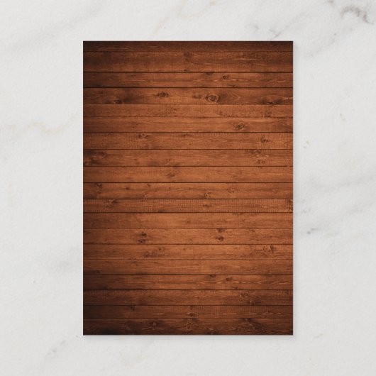 Rustic Wood Waterverf Burgundy Floral QR RSVP Informatiekaartje (Achterkant)