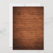 Rustic Wood Waterverf gemengd Lijst bruiloft Kaart (Achterkant)