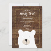 Rustic Wood We kunnen snel baby shower wachten Kaart (Voorkant)