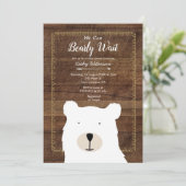 Rustic Wood We kunnen snel baby shower wachten Kaart (Staand voorkant)