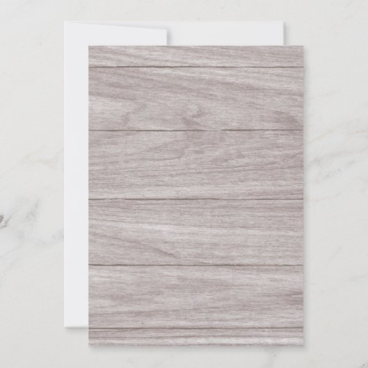 Rustic Wood we wedden Kaart (Achterkant)