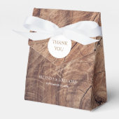 Rustic Wood Wedding Bedankdoosjes (Voorkant Zijde)