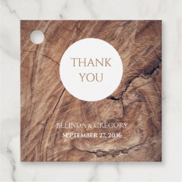 Rustic Wood Wedding Bedankjes Labels