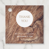 Rustic Wood Wedding Bedankjes Labels (Voorkant)