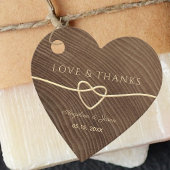 Rustic Wood Wedding Bedankjes Labels