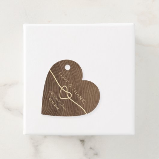 Rustic Wood Wedding Bedankjes Labels (In situ)