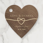 Rustic Wood Wedding Bedankjes Labels (Voorkant)