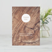 Rustic Wood Wedding Bedankkaart (Staand voorkant)