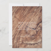 Rustic Wood Wedding Bedankkaart (Achterkant)