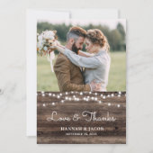 Rustic Wood Wedding Bedankt (Voorkant)