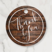 Rustic Wood Wedding Bedankt Bedankjes Labels (Voorkant)