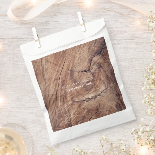 Rustic Wood Wedding Bedankzakje (Geknipt)