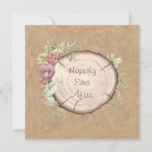 Rustic Wood Wedding Bridal Shower Kaart (Achterkant)