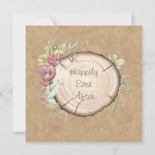 Rustic Wood Wedding Bridal Shower Kaart (Achterkant)