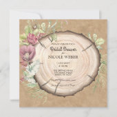 Rustic Wood Wedding Bridal Shower Kaart (Voorkant)