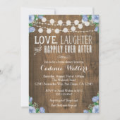 Rustic Wood Wedding Bridal Shower Kaart (Voorkant)