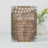 Rustic Wood Wedding Bridal Shower Kaart (Staand voorkant)