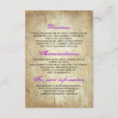 Rustic Wood Wedding Details - Informatie Informatiekaartje (Voorkant)