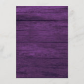 Rustic Wood Wedding Details Website Kaart (Achterkant)