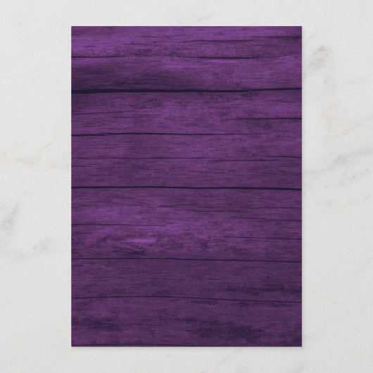 Rustic Wood Wedding Details Website Kaart (Achterkant)