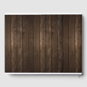 Rustic Wood Wedding Guestbook Gastenboek (Achterkant)