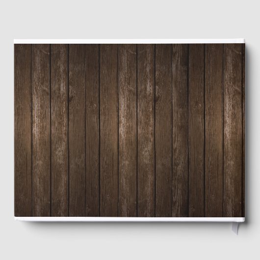 Rustic Wood Wedding Guestbook Gastenboek (Achterkant)