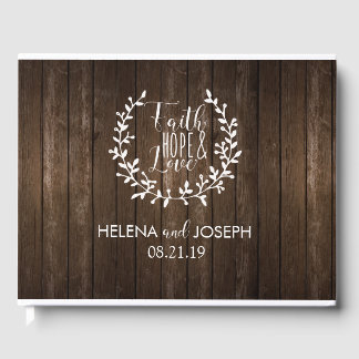 Rustic Wood Wedding Guestbook Gastenboek