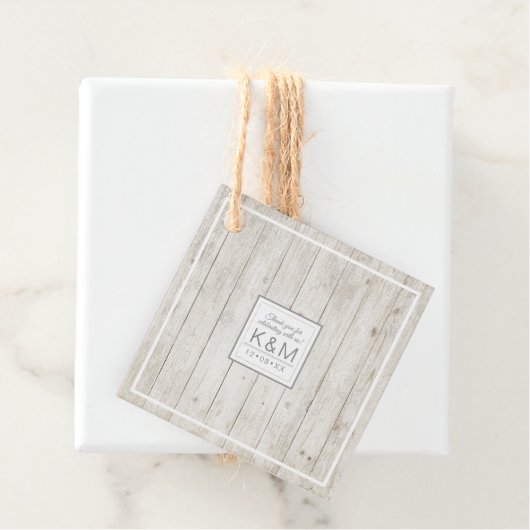 Rustic Wood Wedding ID515 Bedankjes Labels (In situ)