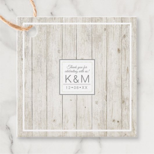 Rustic Wood Wedding ID515 Bedankjes Labels (Voorkant)