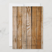 Rustic Wood Wedding Invitation Kaart (Achterkant)