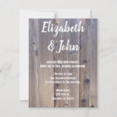 Rustic Wood Wedding Invitations Kaart (Voorkant)