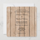 Rustic Wood Wedding Kaart (Voorkant)