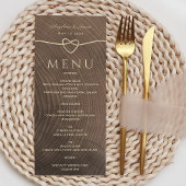 Rustic Wood Wedding Menu