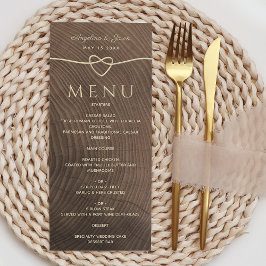 Rustic Wood Wedding Menu