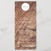 Rustic Wood Wedding Menu (Voorkant)