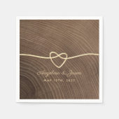 Rustic Wood Wedding Napkins Servet (Voorkant)