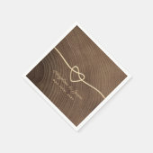 Rustic Wood Wedding Napkins Servet (Hoek)