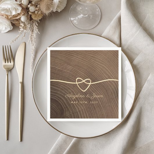Rustic Wood Wedding Napkins Servet
