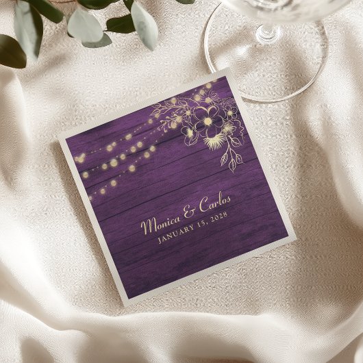 Rustic Wood Wedding Napkins Servet