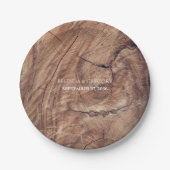 Rustic Wood Wedding Papieren Bordje (Voorkant)