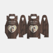 Rustic Wood Wedding Photo Bedankdoosjes (Uitgevouwen)