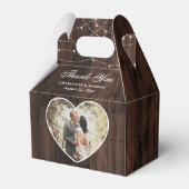 Rustic Wood Wedding Photo Bedankdoosjes (Voorkant Zijde)