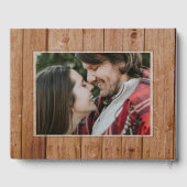 Rustic Wood Wedding Photo Gastenboek (Achterkant)