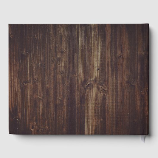 Rustic Wood Wedding Photo Guest Book Gastenboek (Achterkant)