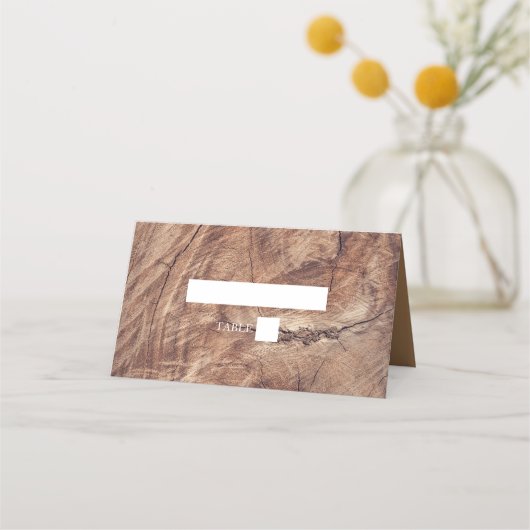 Rustic Wood Wedding Place Card Plaatskaartje (Voorkant)