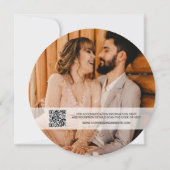 Rustic Wood Wedding QR code website Aangepaste fot Kaart (Achterkant)