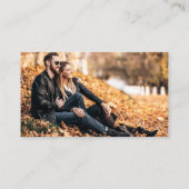 Rustic Wood Wedding QR Foto RSVP Informatiekaartje (Achterkant)