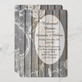 Rustic Wood Wedding Rehearsal Dinner Uitnodiging (Voorkant / Achterkant)