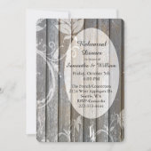 Rustic Wood Wedding Rehearsal Dinner Uitnodiging (Voorkant)