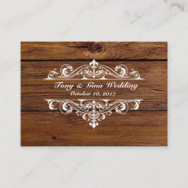 Rustic Wood Wedding RSVP-kaart Informatiekaartje